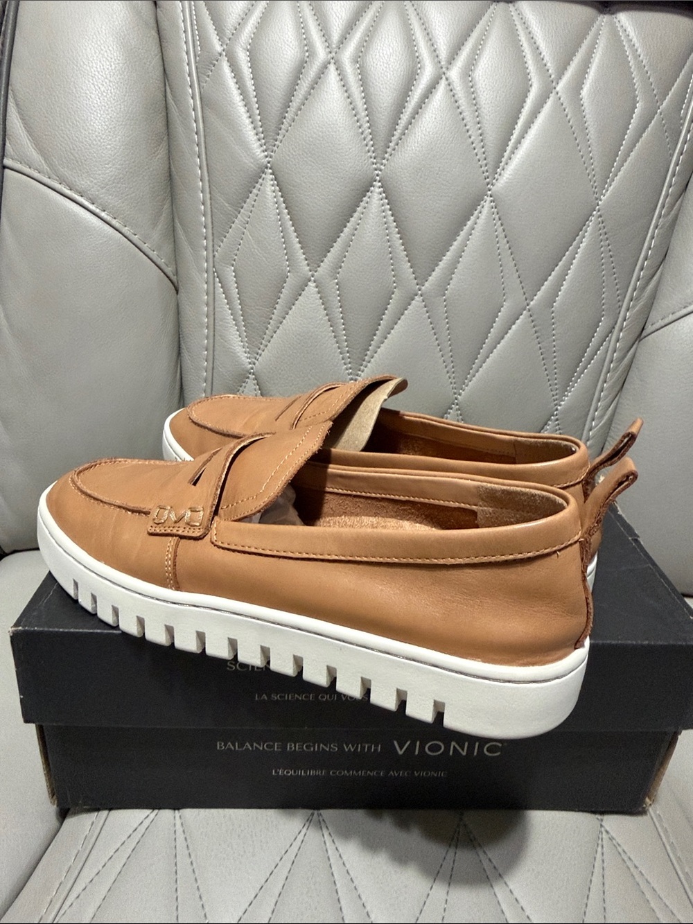 Vionic Uptown Loafer in Tan with White Sole - Picture 11 of 15